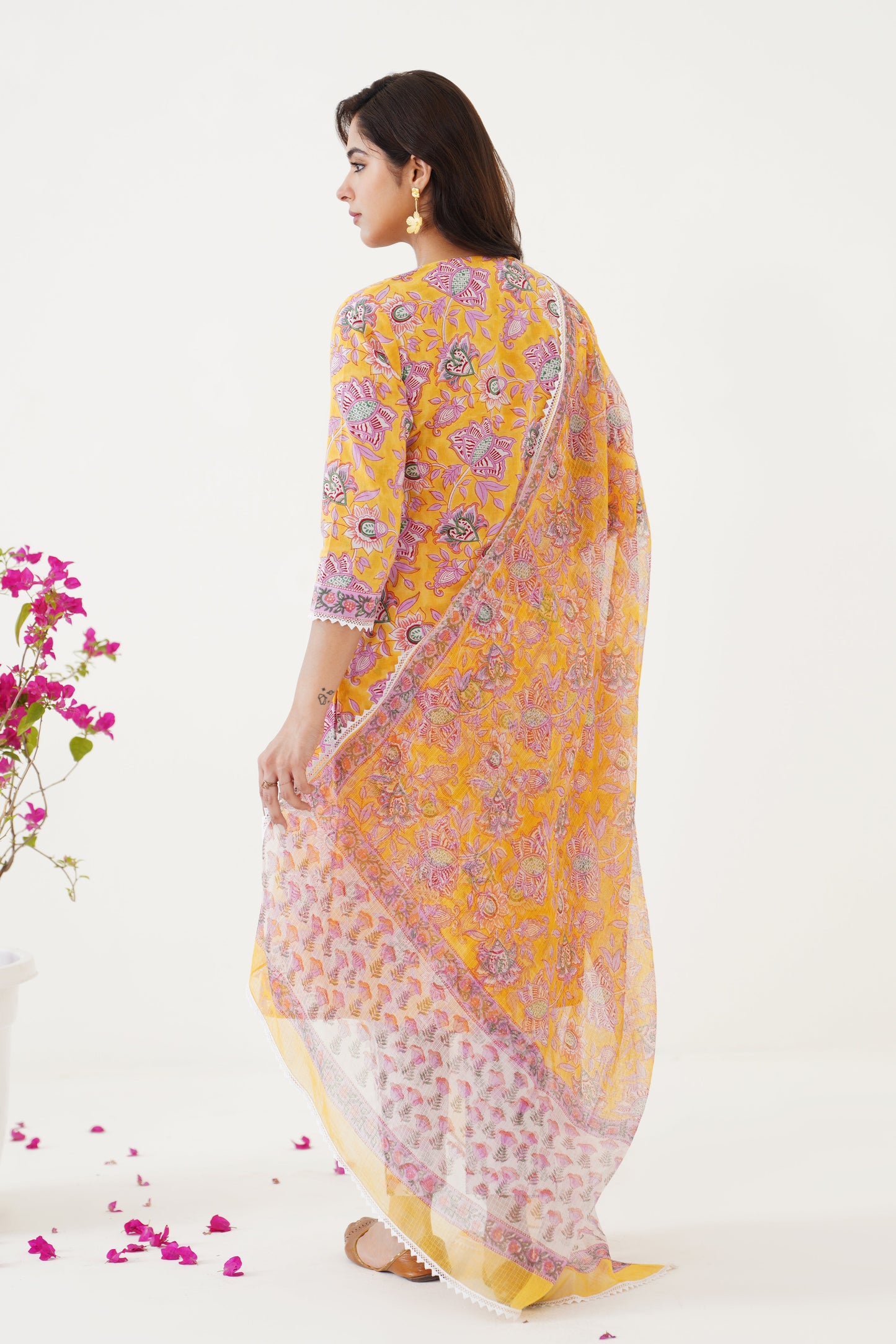 Murraya Daffodil Yellow Kurta Set of 3