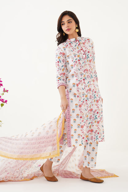 Murraya Yellow Mia Floral Kurta Set of 3