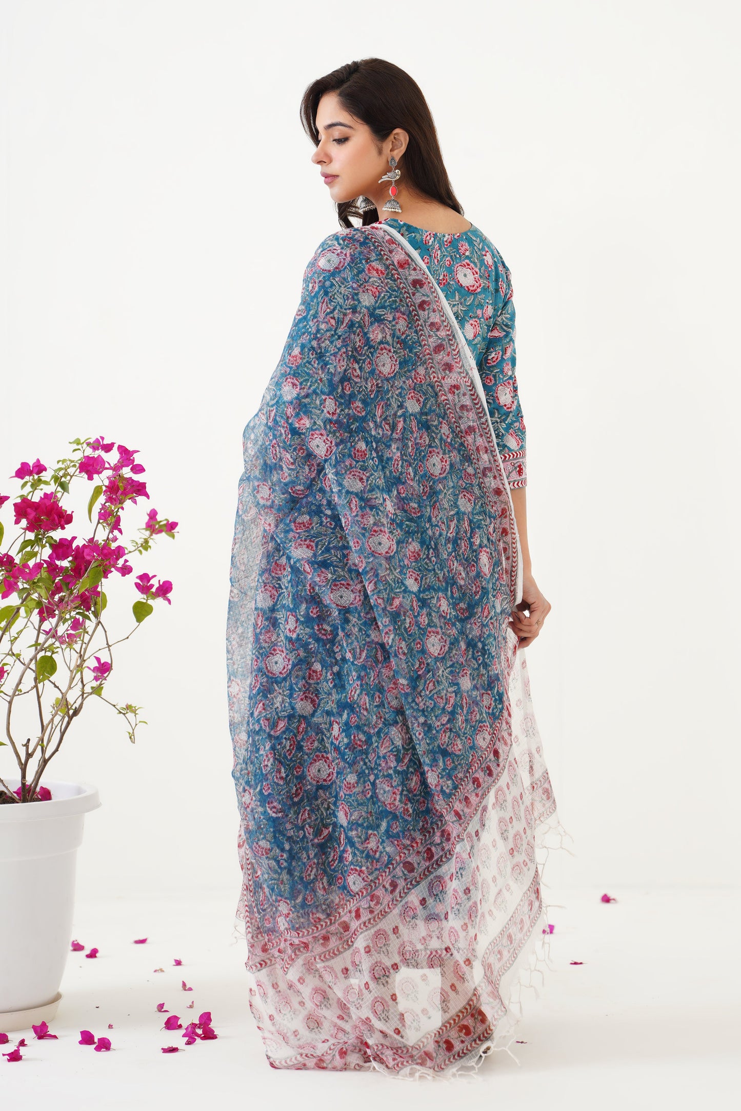 Murraya Blue Bianca Embroidered Kurta Set of 3