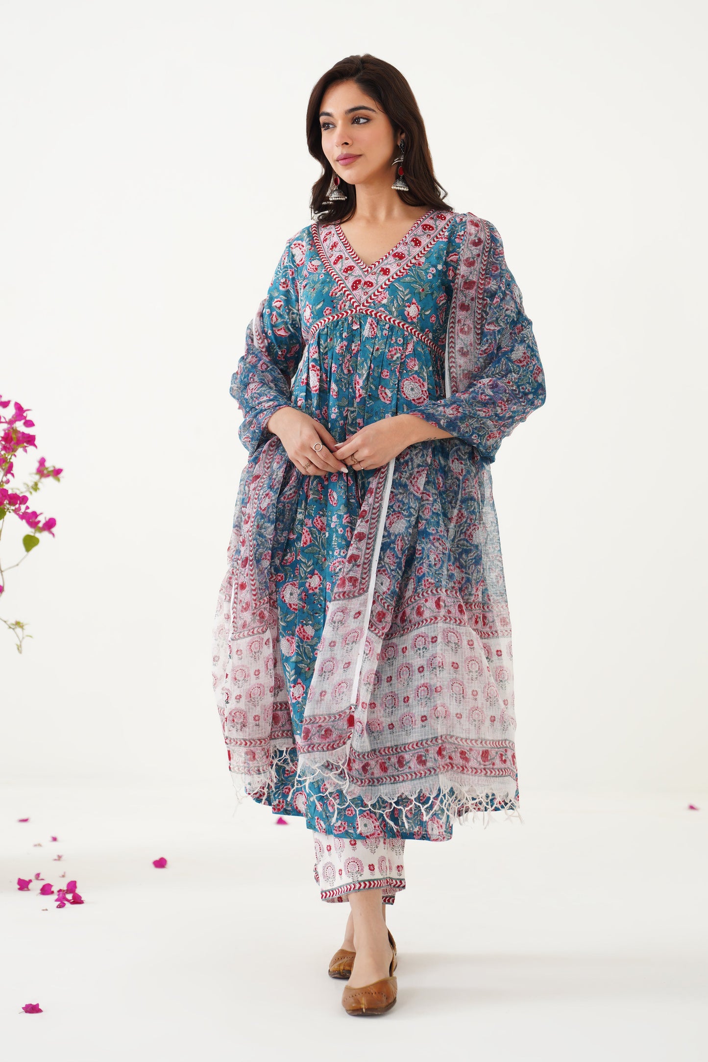 Murraya Blue Bianca Embroidered Kurta Set of 3