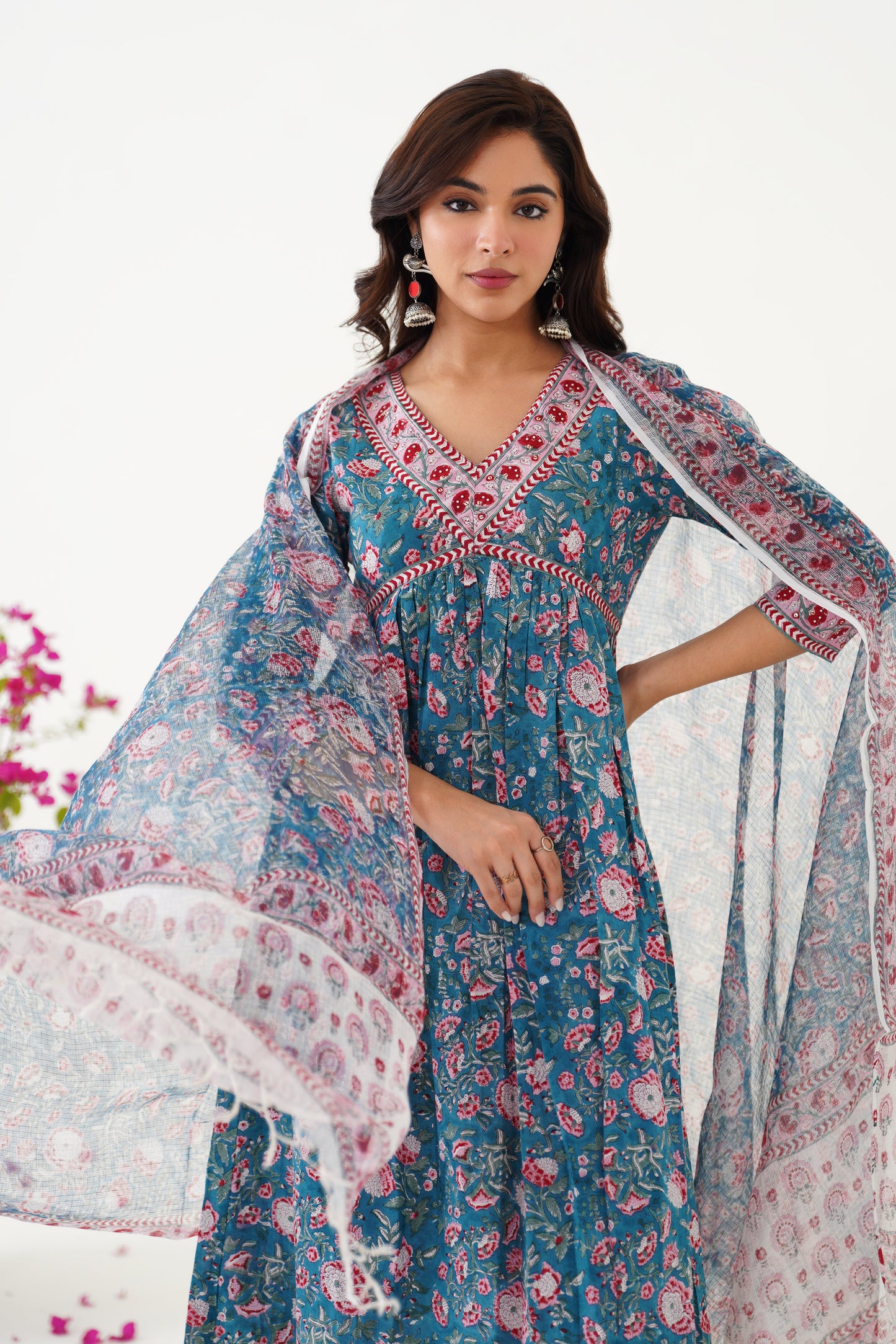 Murraya Blue Bianca Embroidered Kurta Set of 3