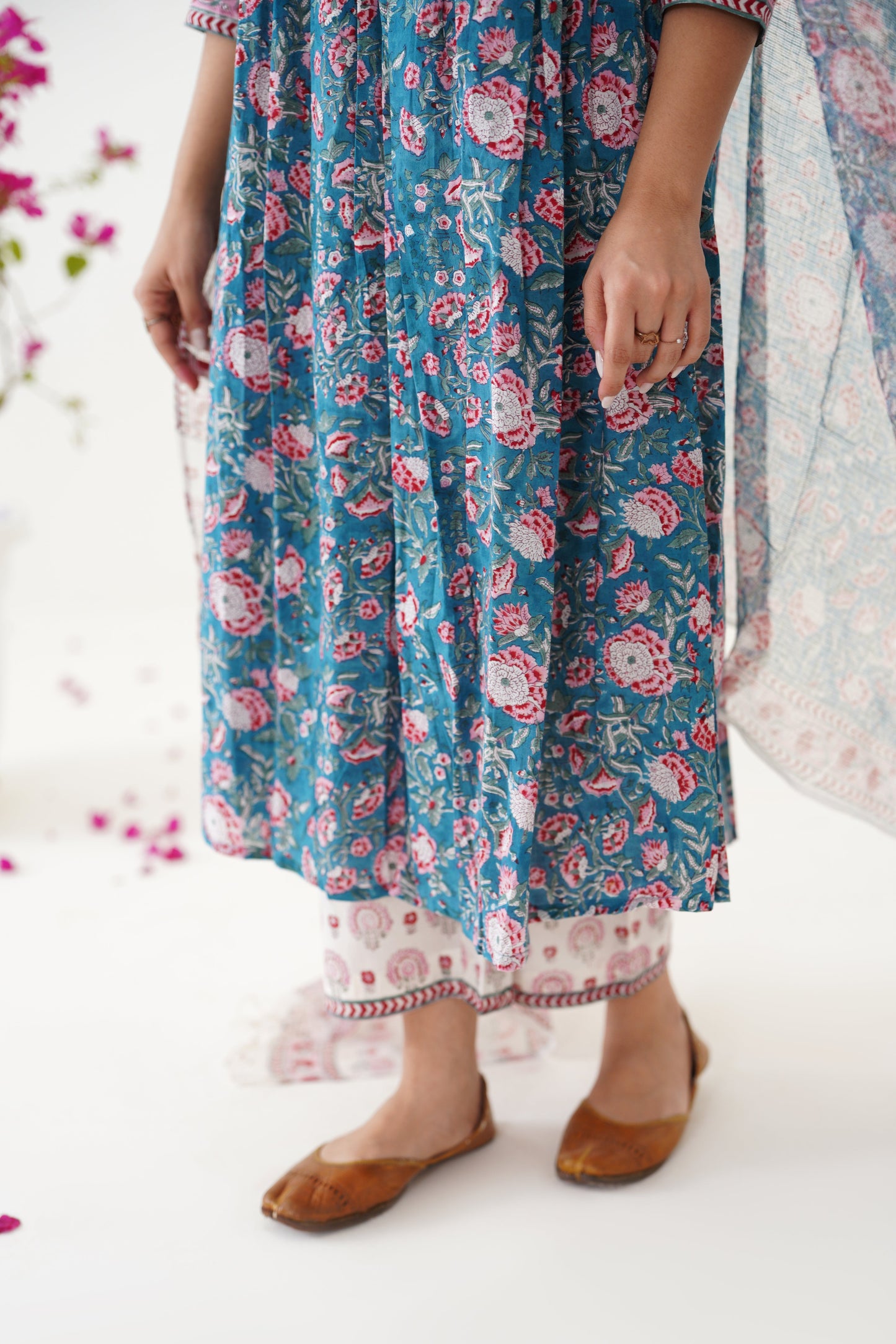 Murraya Blue Bianca Embroidered Kurta Set of 3