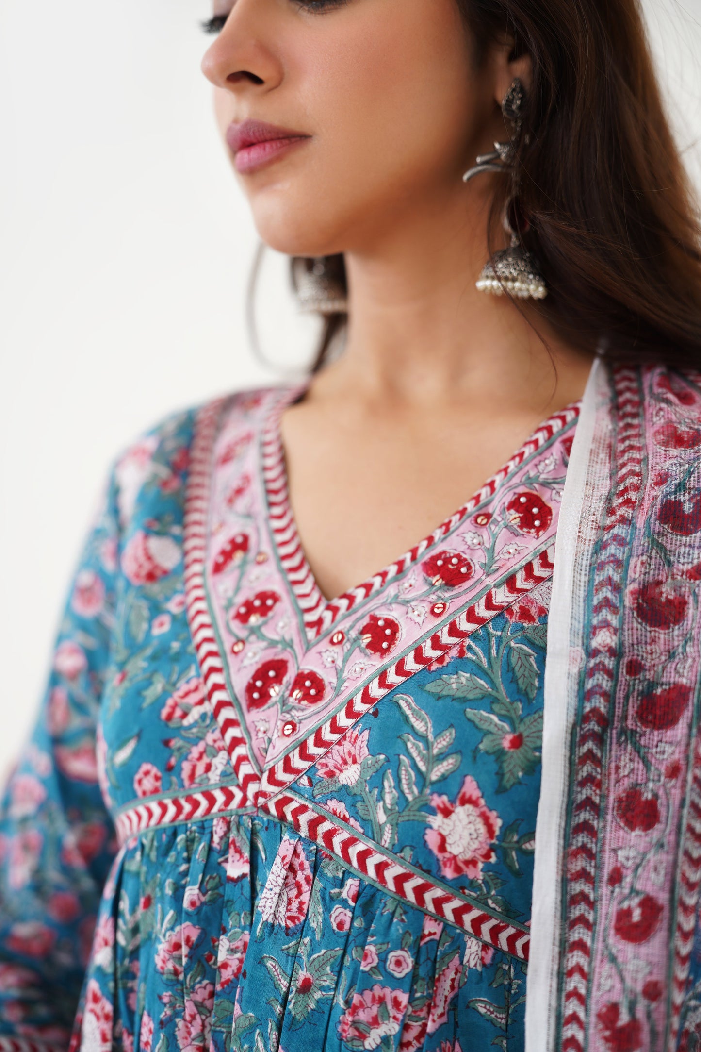 Murraya Blue Bianca Embroidered Kurta Set of 3