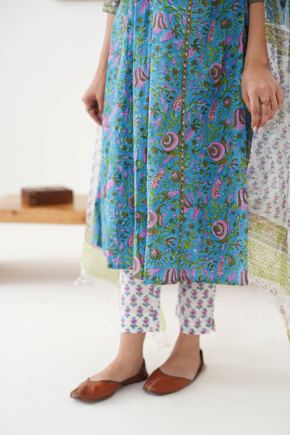 Murraya Blue Adeline Embroidered Kurta Set of 3