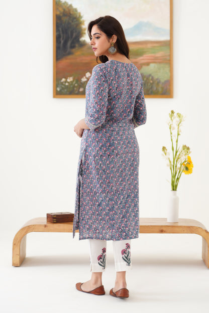 Murraya Grey Gloria Kurta Set of 3