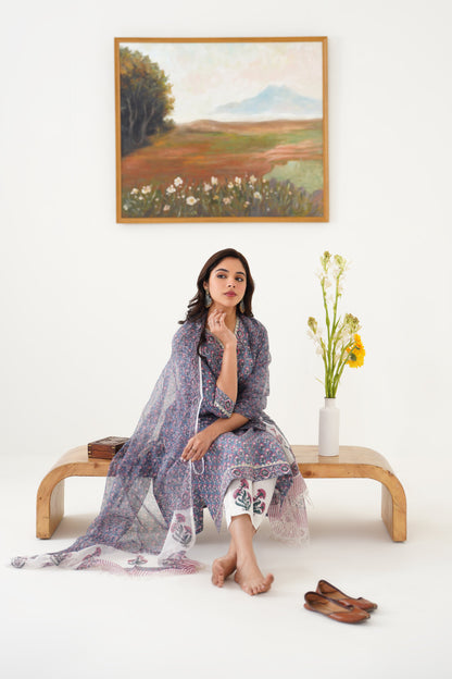 Murraya Grey Gloria Kurta Set of 3