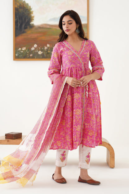 Murraya Pink Florence Anarkali Set of 3
