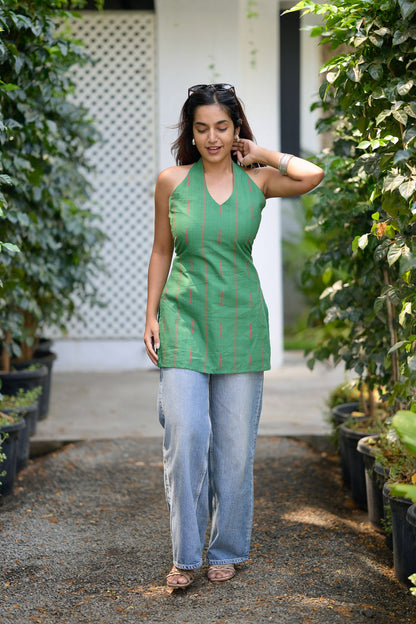 Studio Green Cotton Short Kurta Top
