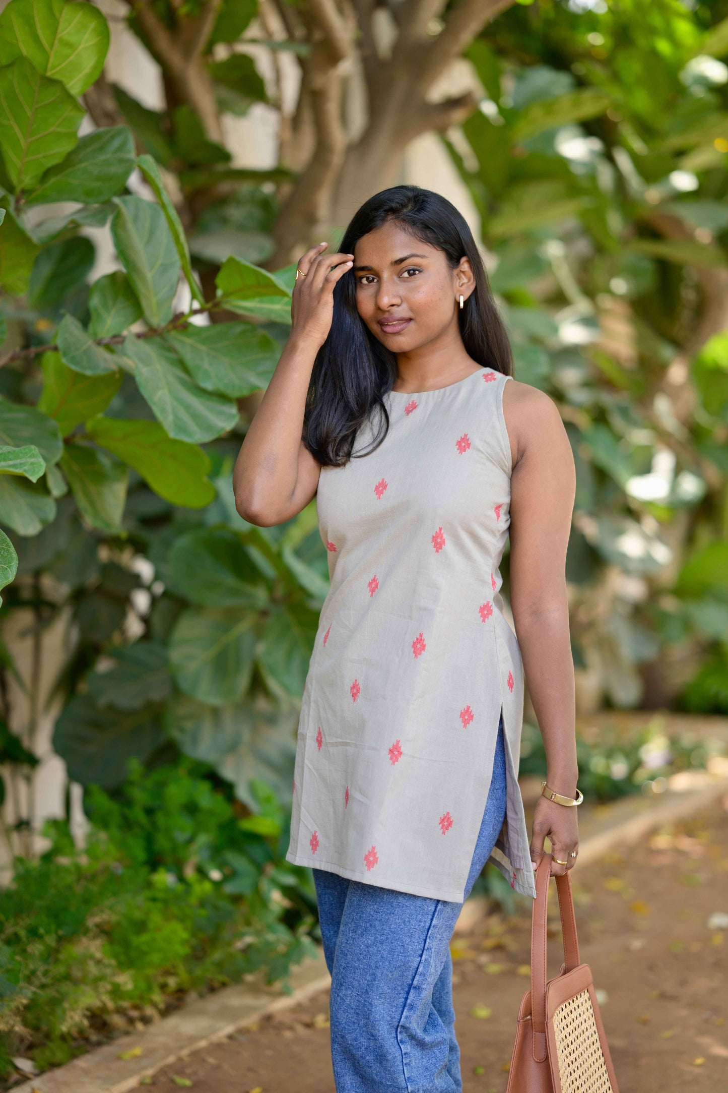 Studio Grey Mosaic Short Kurta Top