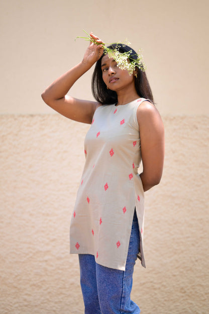 Studio Grey Mosaic Short Kurta Top