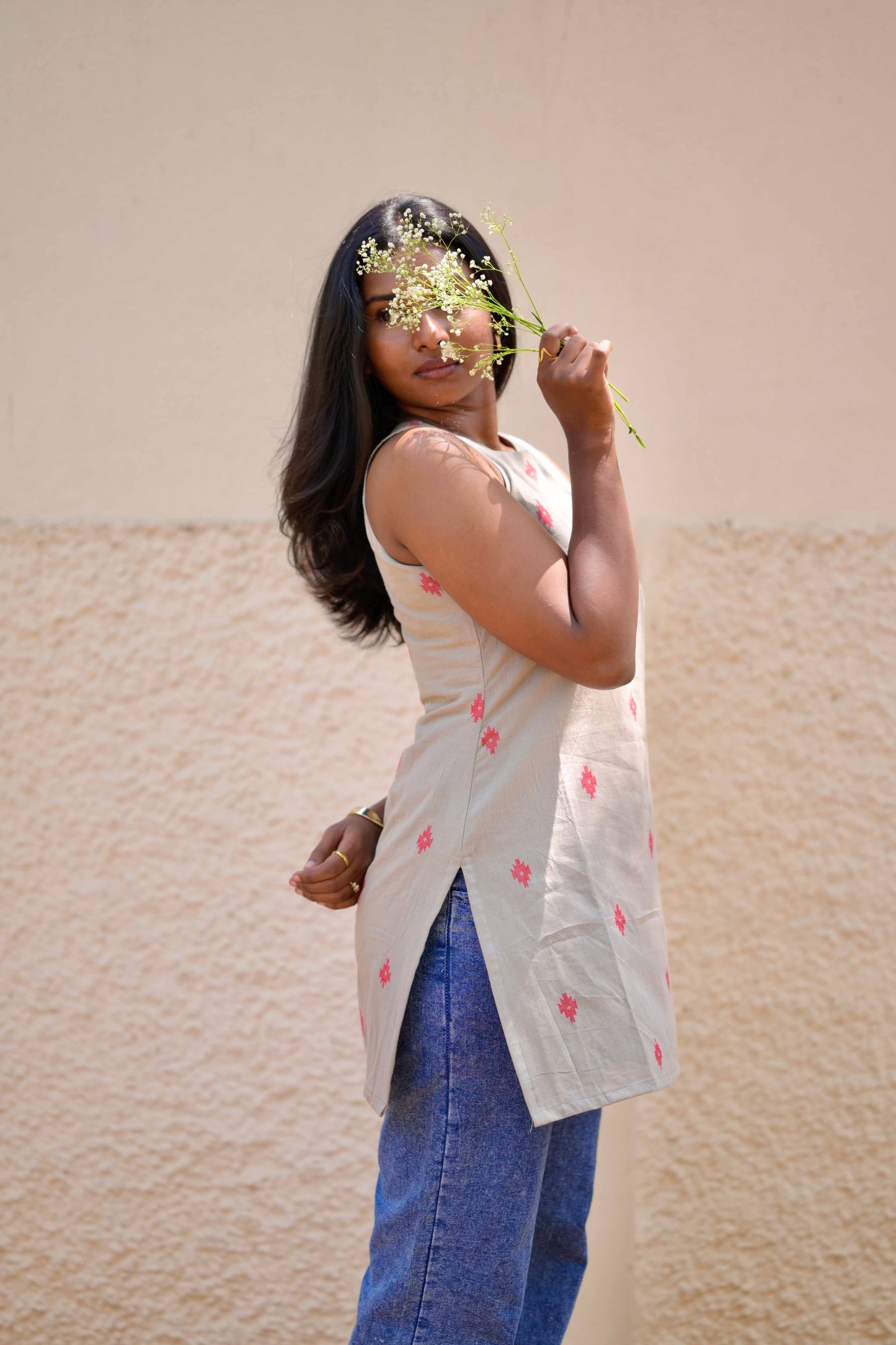 Studio Grey Mosaic Short Kurta Top