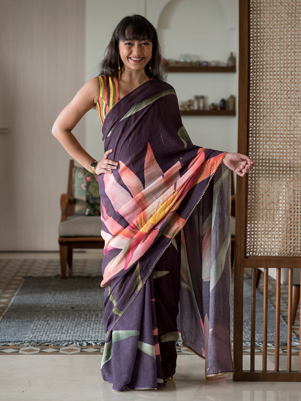 Bouquet of Lilies Saree