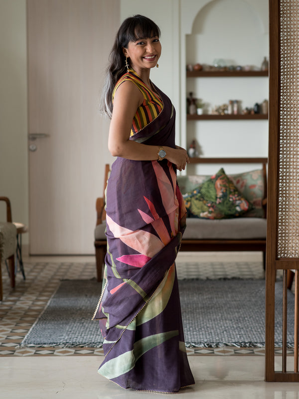 Bouquet of Lilies Saree