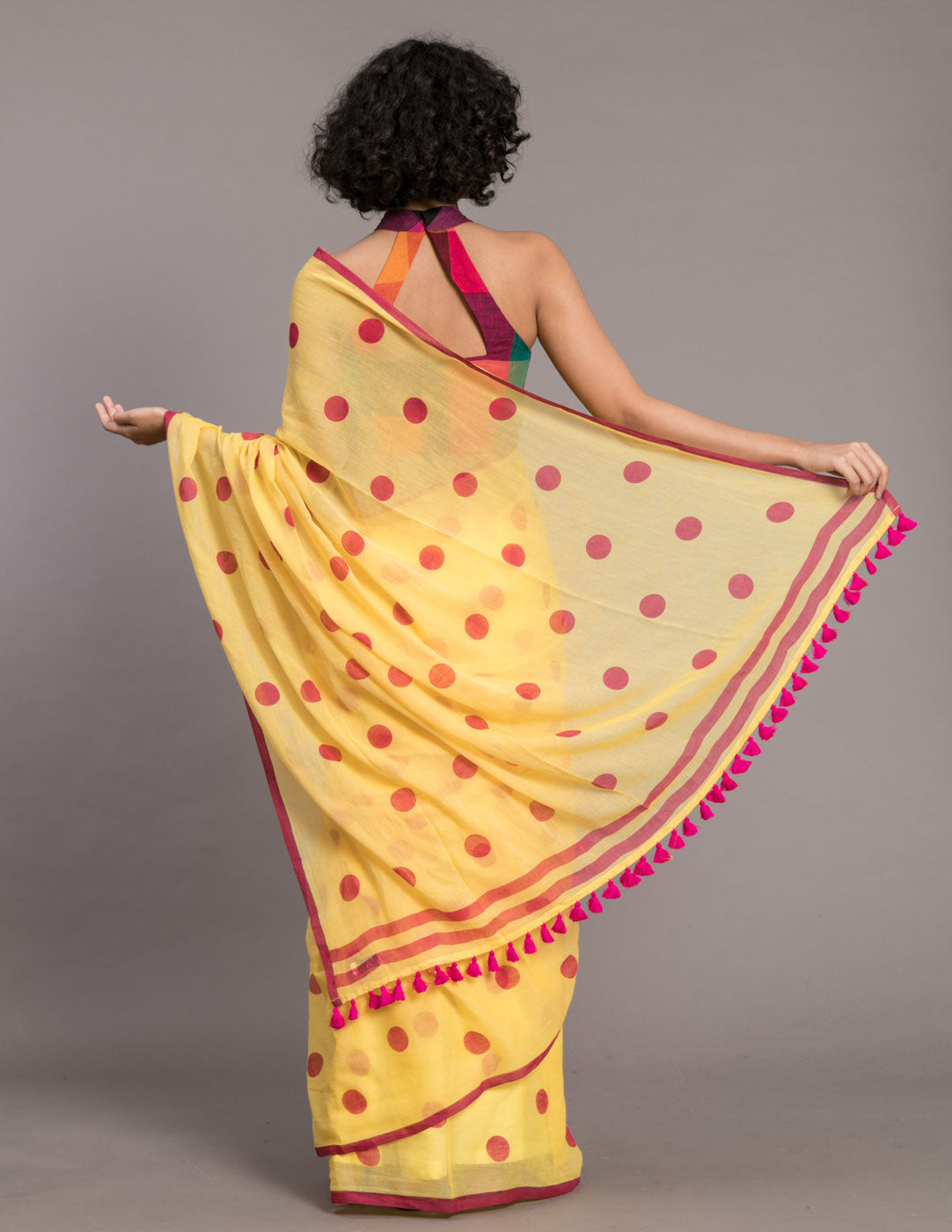 Rani Polka Saree