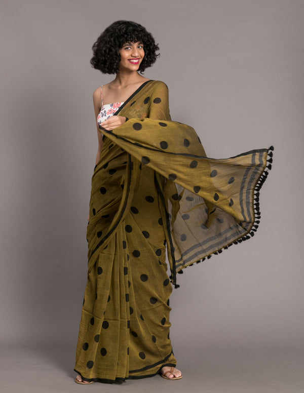 Gold Mine Polka Saree