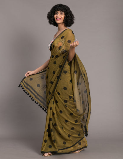 Gold Mine Polka Saree