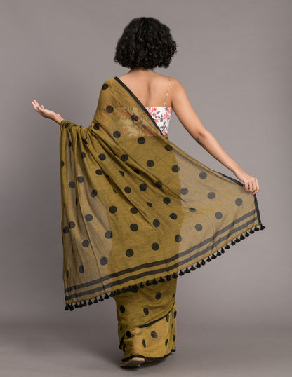 Gold Mine Polka Saree