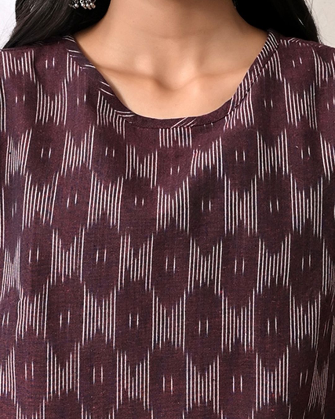 Plum Ikat Shift Dress