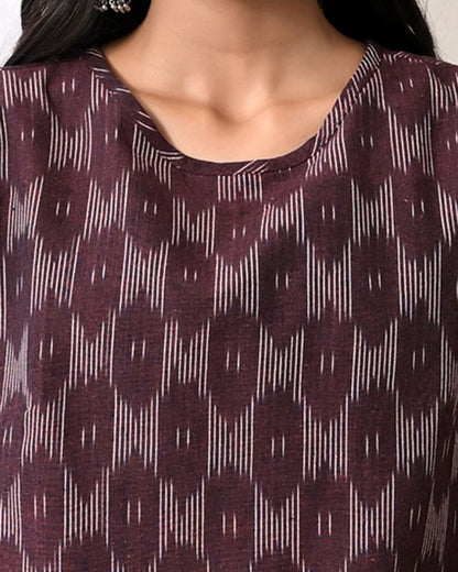 Plum Ikat Shift Dress