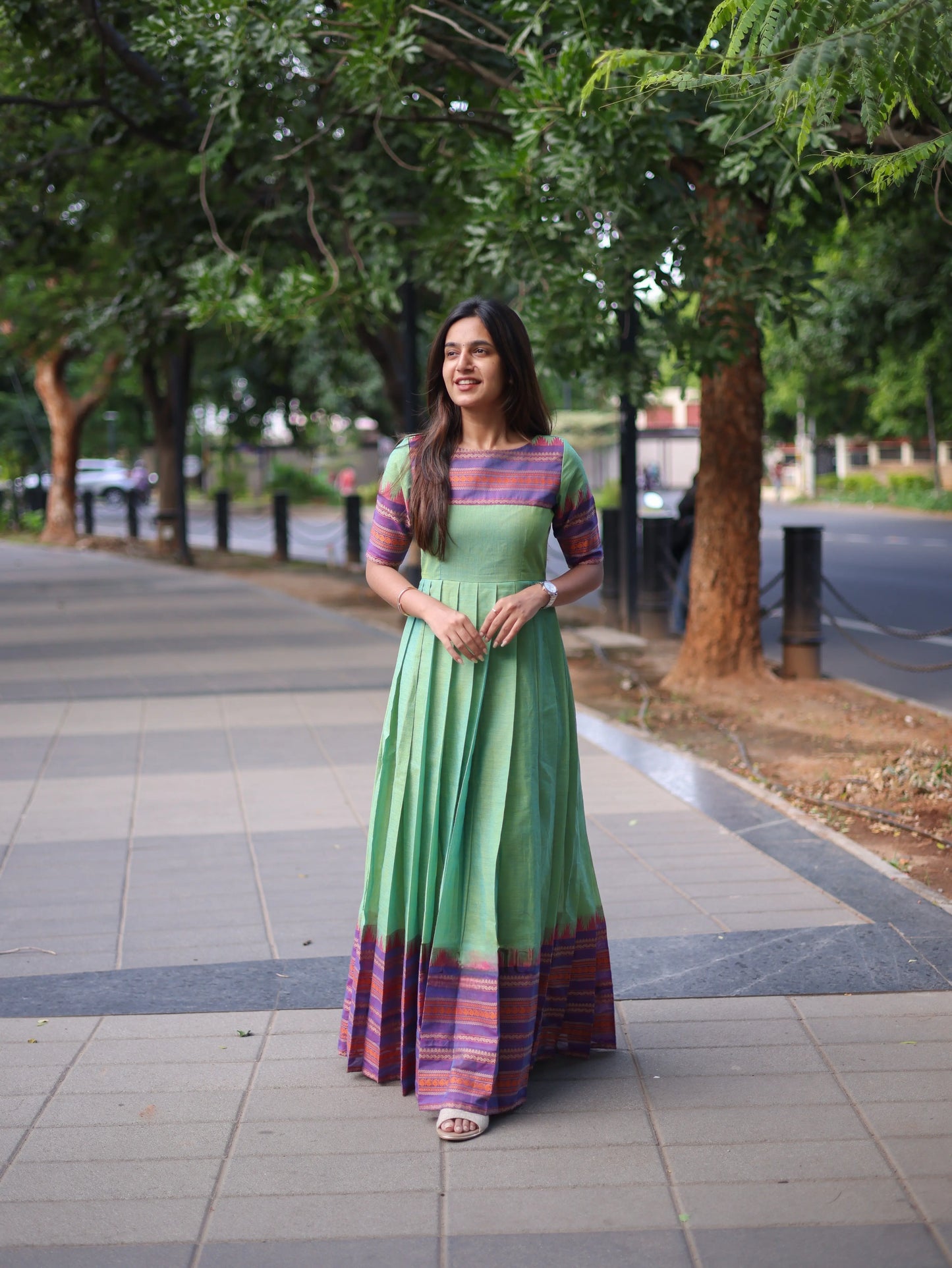 Studio Pure Kanchi Cotton Mint Green Dress