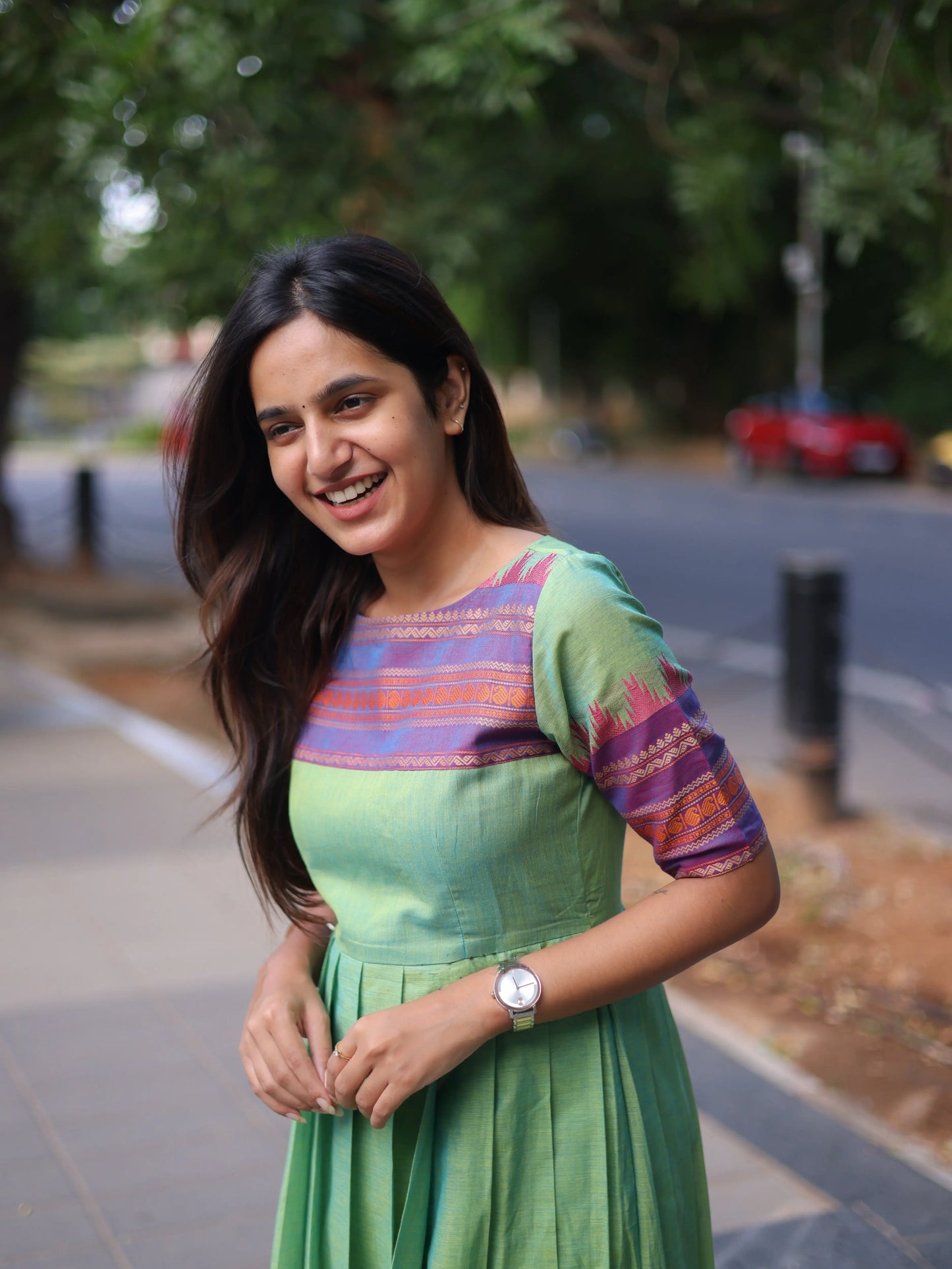 Studio Pure Kanchi Cotton Mint Green Dress