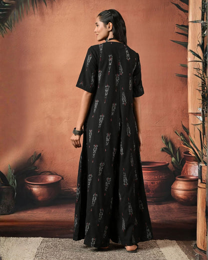Make An Entrance Black Ikat Jumpsuit Bo
