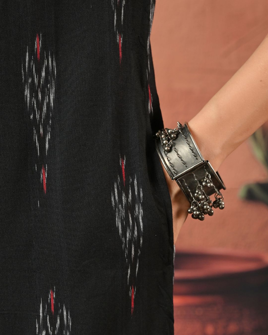 Make An Entrance Black Ikat Jumpsuit Bo