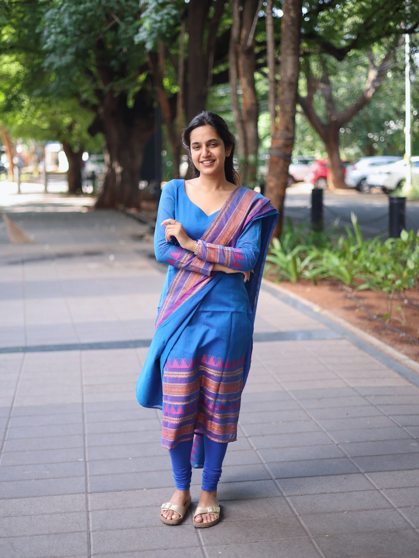 Studio Blue Kanchi Cotton Top And Duppata