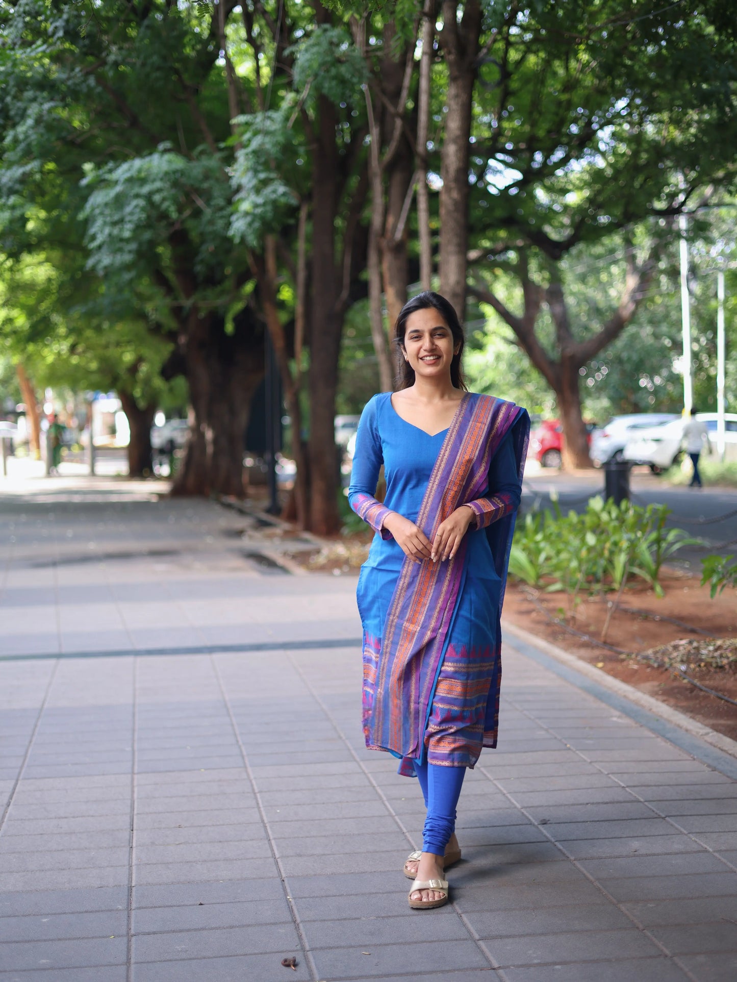 Studio Blue Kanchi Cotton Top And Duppata