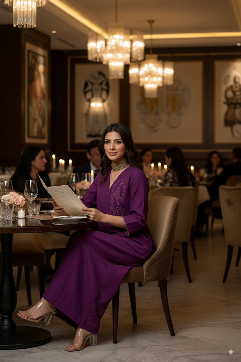 Amethyst Grove Jumpsuit With Pockets & Sleeves Mc