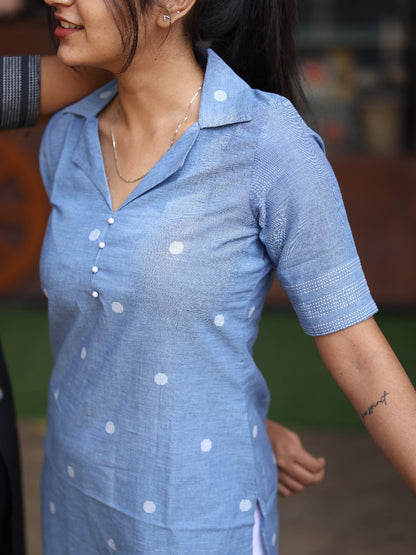Studio Light blue denim cotton top