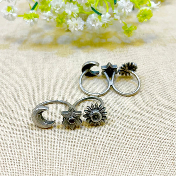 oxidized finger rings
