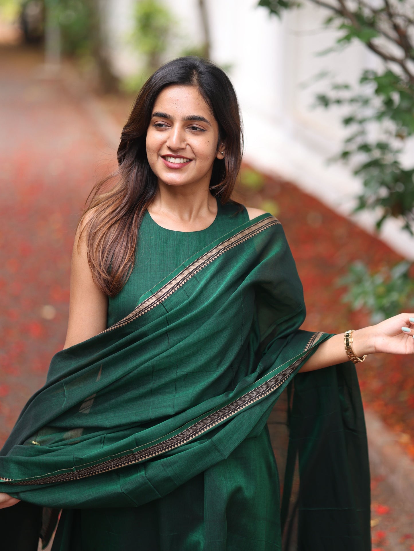 Green Malar Narayanpet Salwar Set (Pant / Bottom Only)