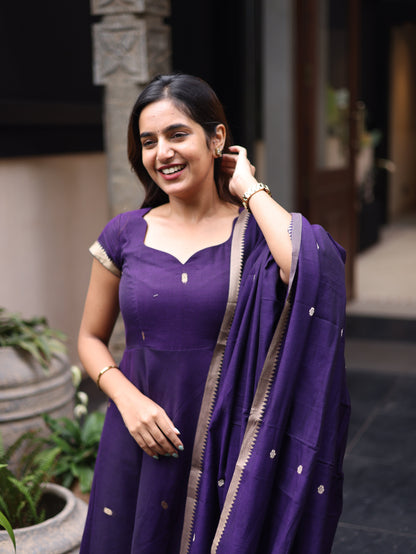 Studio Purple Malar Narayanpet Anarkali Top & Dupatta