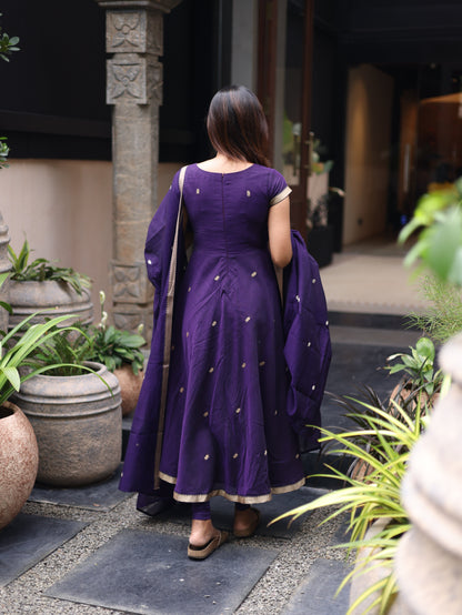 Studio Purple Malar Narayanpet Anarkali Top & Dupatta