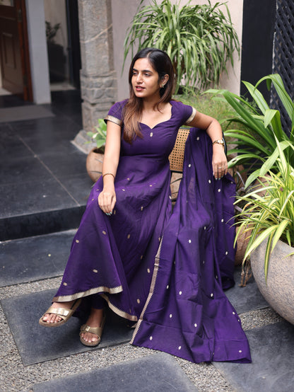 Studio Purple Malar Narayanpet Anarkali Top & Dupatta