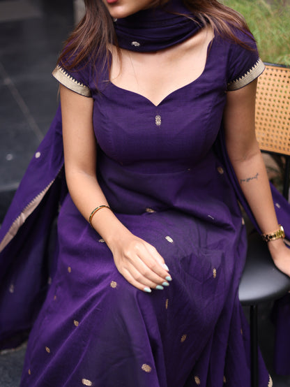 Studio Purple Malar Narayanpet Anarkali Top & Dupatta