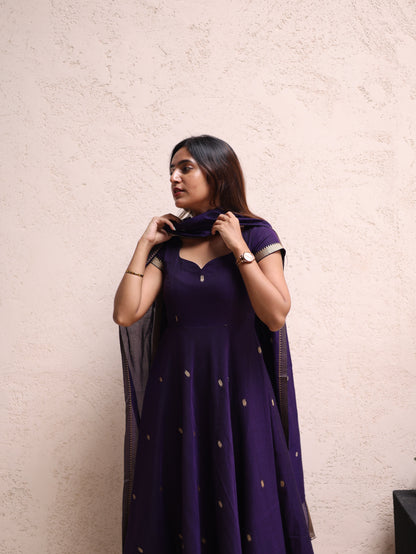 Studio Purple Malar Narayanpet Anarkali Top & Dupatta