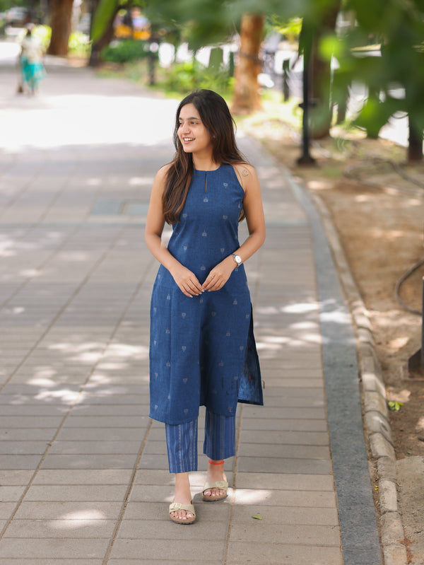 Studio Blue Cotton Top & Bottom Set