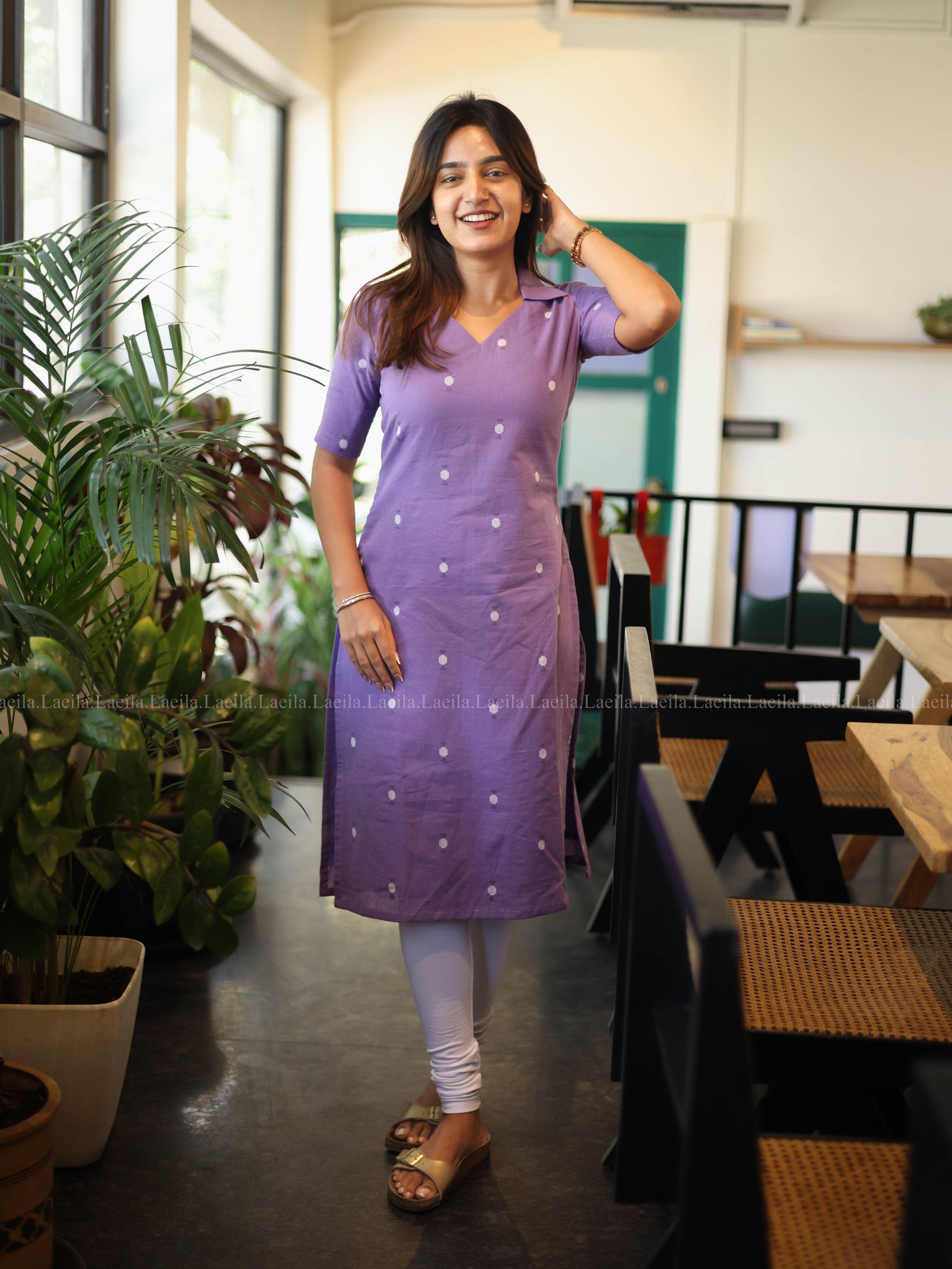 Studio  Lavender Meera Cotton Top