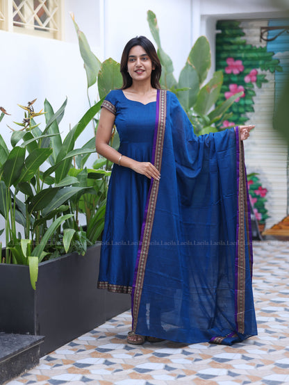 Studio Blue Malar Narayanpet Anarkali Top & Dupatta