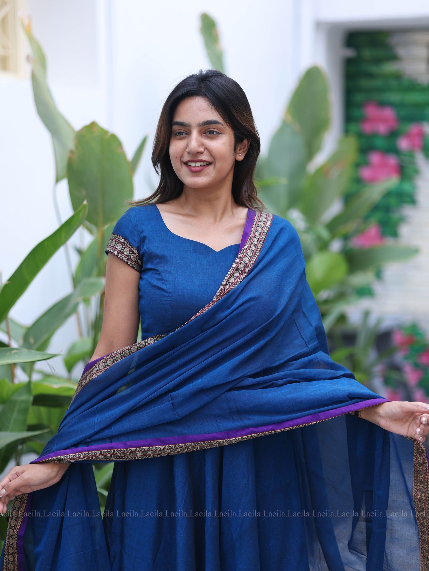 Studio Blue Malar Narayanpet Anarkali Top & Dupatta