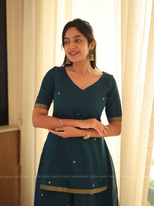 Studio Blue Short Top & Palazzo Pant