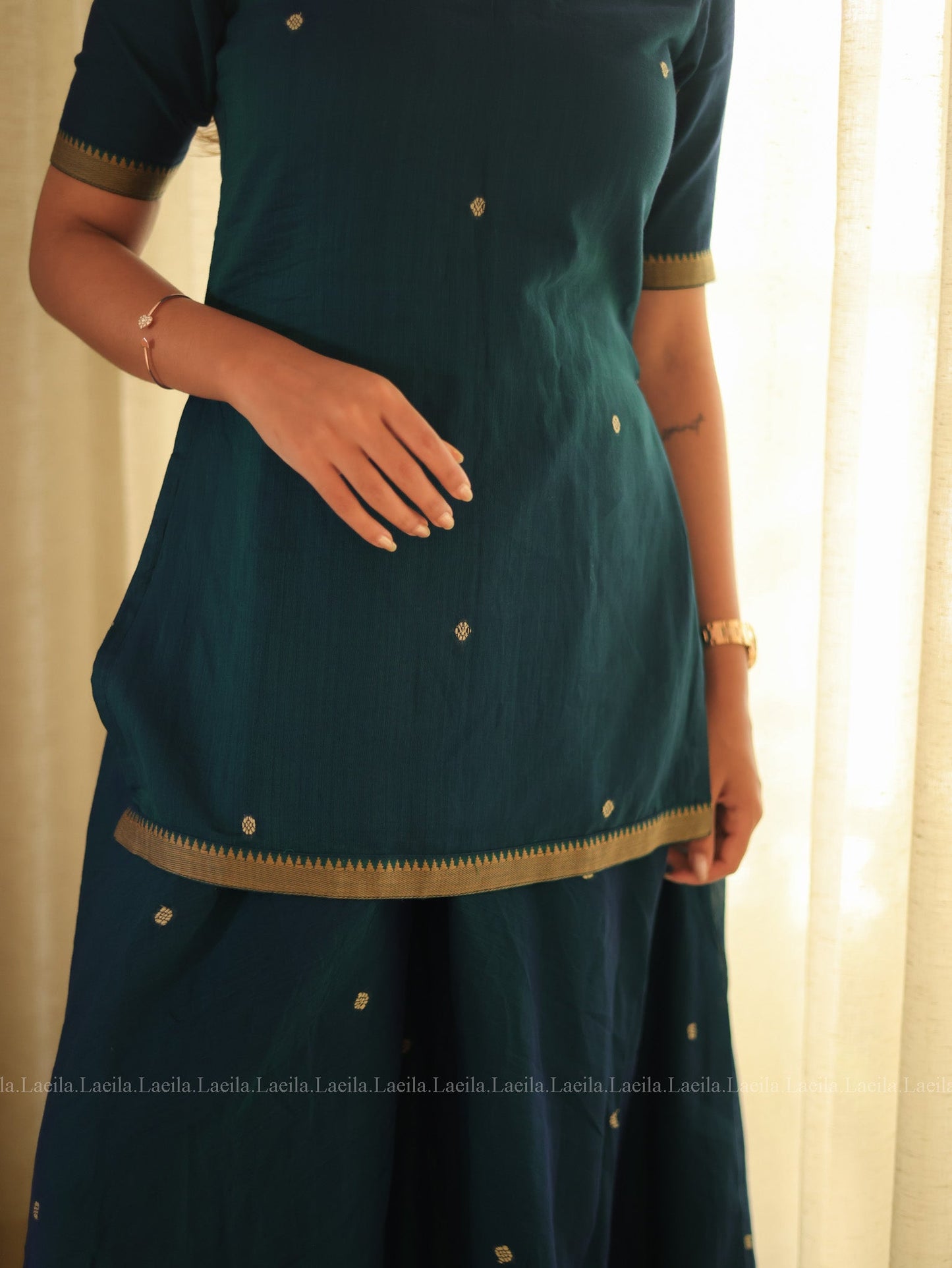 Studio Blue Short Top & Palazzo Pant