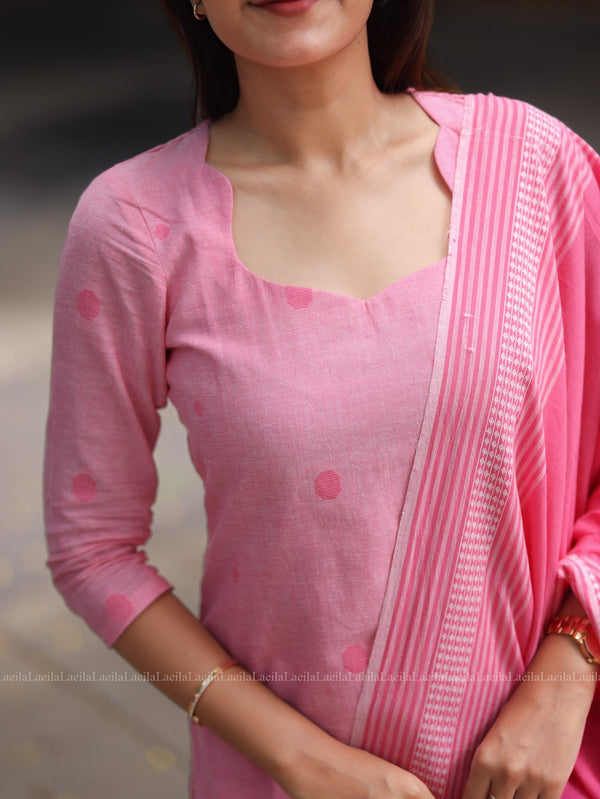 Studio Pink cotton Kadhambari set LP