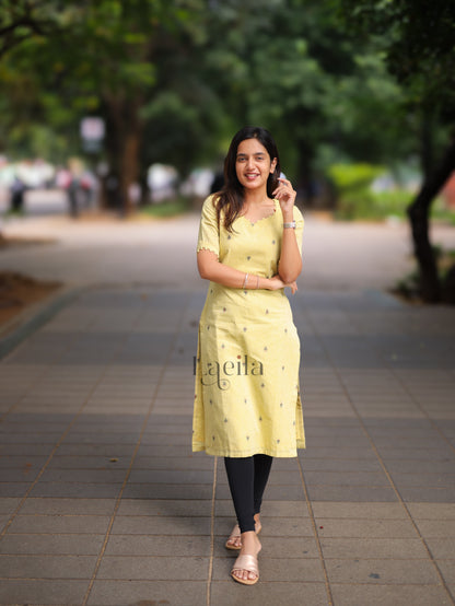 Studio Yellow Cotton Top