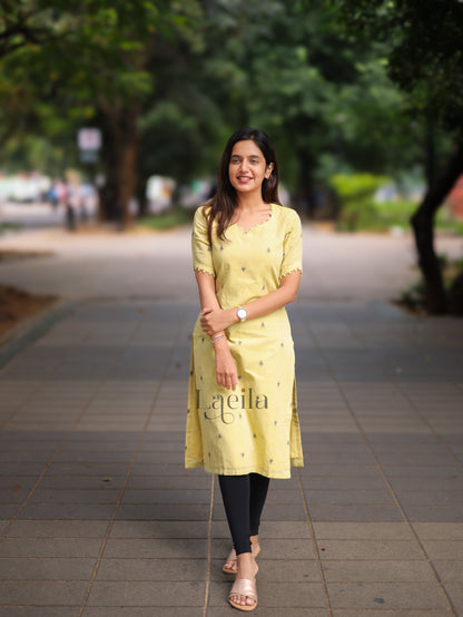 Studio Yellow Cotton Top