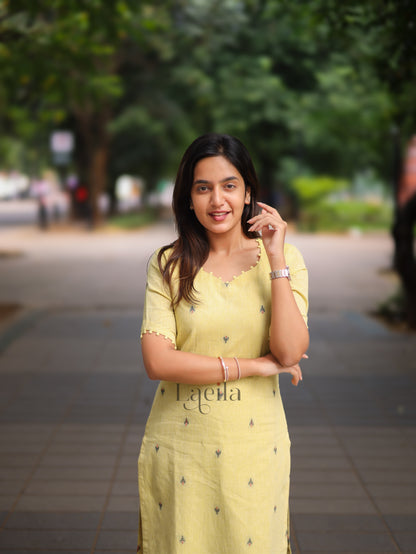 Studio Yellow Cotton Top