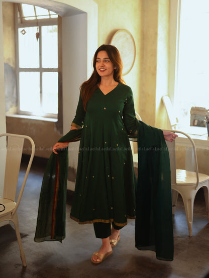 Studio Dark Green Malar Narayanpet Salwar Set