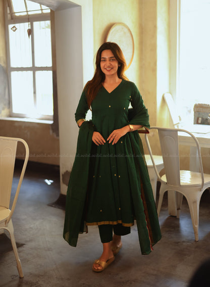 Studio Dark Green Malar Narayanpet Salwar Set